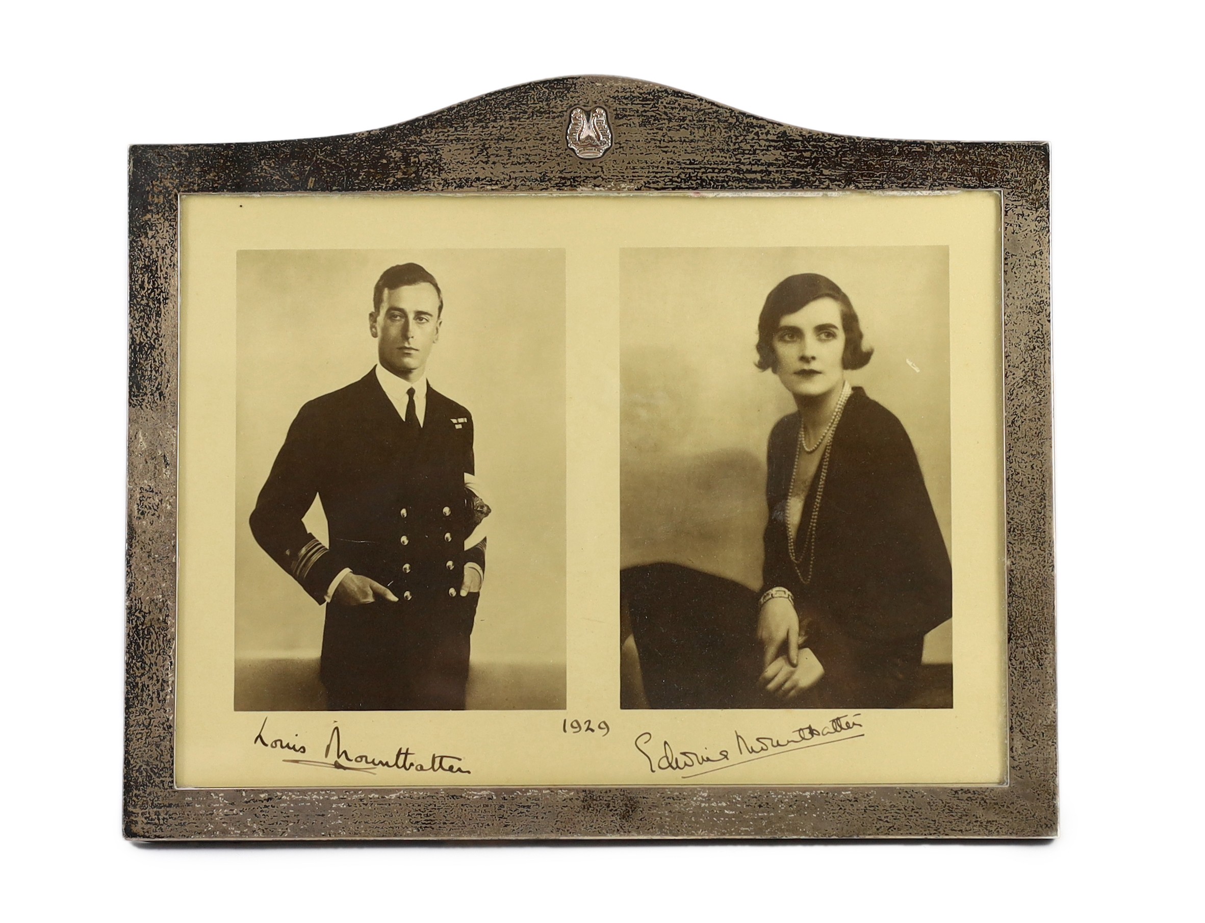 A George V silver mounted photograph frame, Charles Henry Dumenil, London, 1924, width 28.5cm height 23.5cm